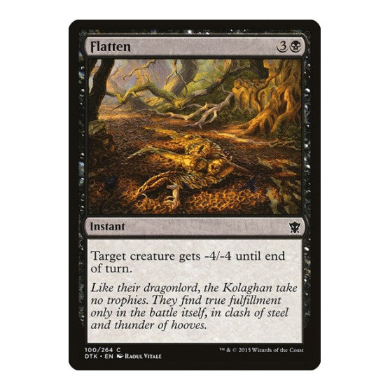 Flatten (DTK) #100 Common Dragons of Tarkir Magic: The Gathering: 2015