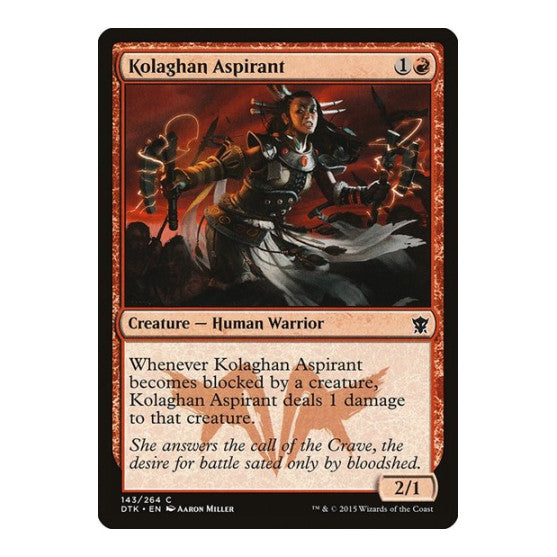Kolaghan Aspirant (DTK) #143 Common (Damaged) Dragons of Tarkir Magic: The Gathering: 2015