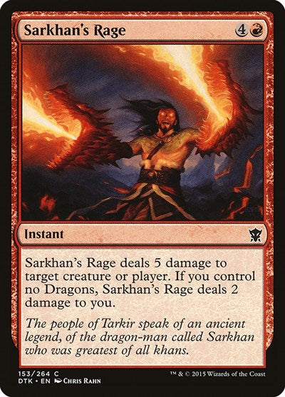 Sarkhans Rage (DTK) #153 Common Dragons of Tarkir Magic: The Gathering: 2015