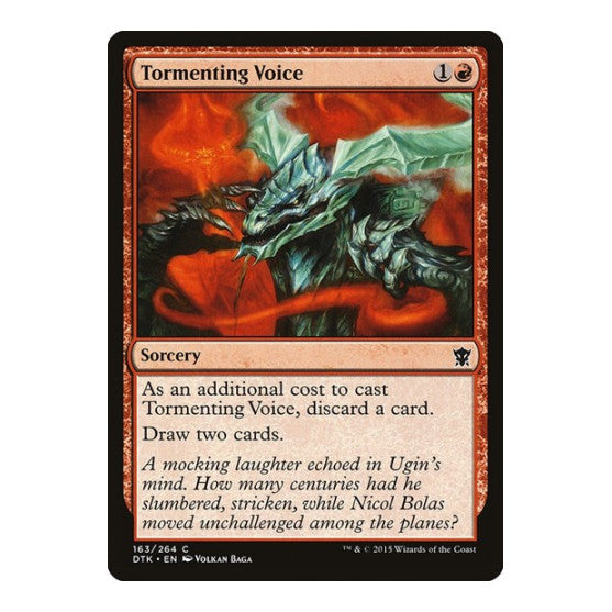 Tormenting Voice (DTK) #163 Common (Moderately Played) Dragons of Tarkir Magic: The Gathering: 2015