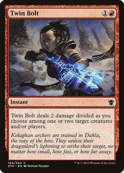 Twin Bolt (DTK) #164 Common (Moderately Played) Dragons of Tarkir Magic: The Gathering: 2015