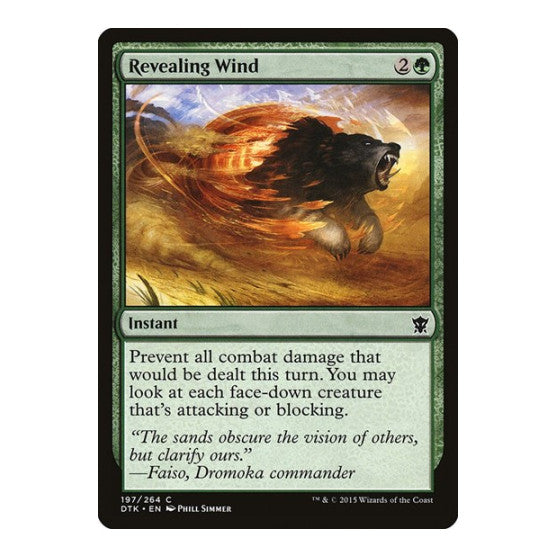Revealing Wind (DTK) #197 Common Dragons of Tarkir Magic: The Gathering: 2015