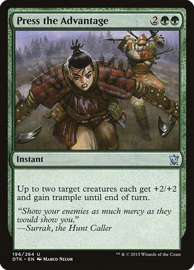 Press the Advantage (DTK) #196 Uncommon (Lightly Played) Dragons of Tarkir Magic: The Gathering: 2015