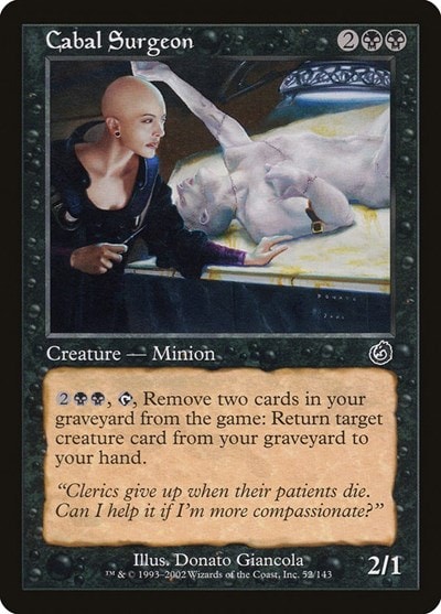 Cabal Surgeon (TOR) #52 Common (Heavily Played) Torment Magic: The Gathering: 2002