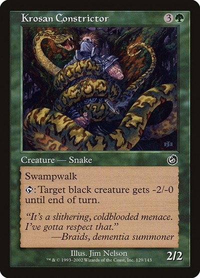 Krosan Constrictor (TOR) #129 Common (Heavily Played) Torment Magic: The Gathering: 2002
