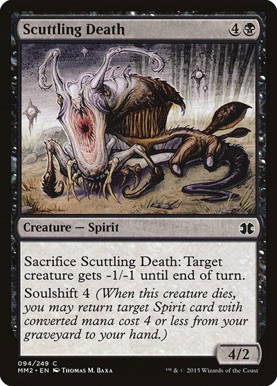 Scuttling Death (MM2) #94 Common (Foil Lightly Played) Modern Masters 2015 Magic: The Gathering: 2015