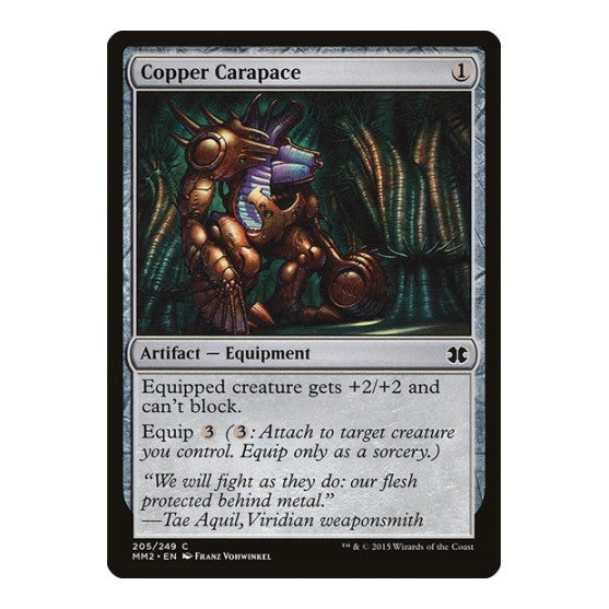 Copper Carapace (MM2) #205 Common (Moderately Played) Modern Masters 2015 Magic: The Gathering: 2015