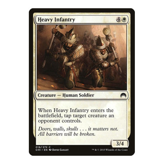 Heavy Infantry (ORI) #18 Common (Moderately Played) Magic Origins Magic: The Gathering: 2015