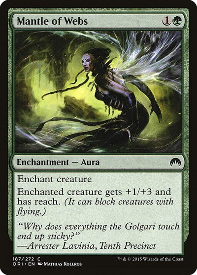 Mantle of Webs (ORI) #187 Common (Lightly Played) Magic Origins Magic: The Gathering: 2015