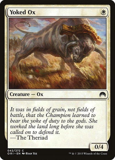 Yoked Ox (ORI) #42 Common (Lightly Played) Magic Origins Magic: The Gathering: 2015