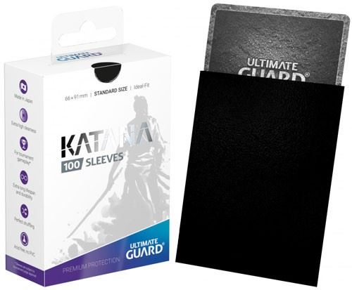 KATANA SLEEVES: STANDARD SIZE BLACK (100CT)