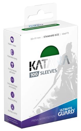 KATANA SLEEVES: STANDARD SIZE GREEN (100CT)