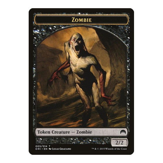 Zombie Token (ORI) #5 T (Lightly Played) Magic Origins Magic: The Gathering: 2015