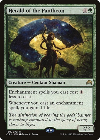 Herald of the Pantheon (ORI) #180 Rare (Near Mint) Magic Origins Magic: The Gathering: 2015