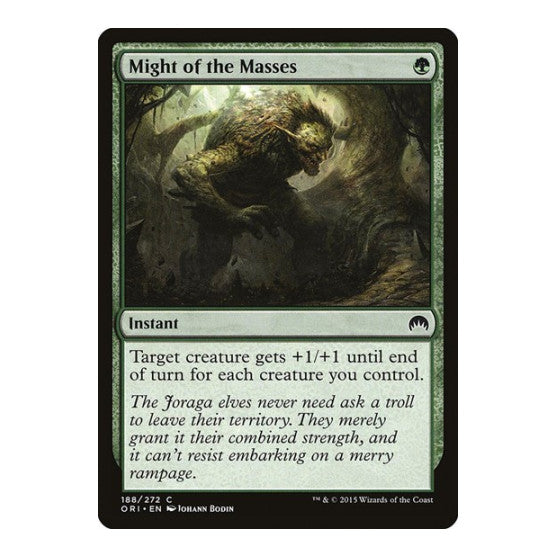 Might of the Masses (ORI) #188 Common (Lightly Played) Magic Origins Magic: The Gathering: 2015