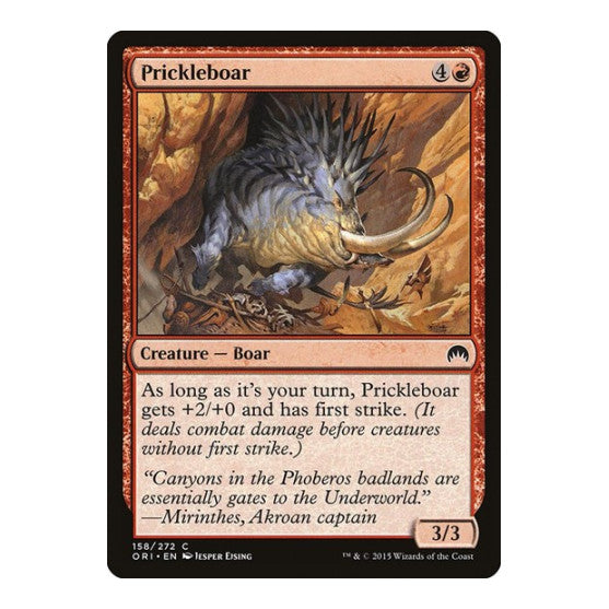 Prickleboar (ORI) #158 Common (Lightly Played) Magic Origins Magic: The Gathering: 2015