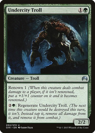 Undercity Troll (ORI) #202 Uncommon (Lightly Played) Magic Origins Magic: The Gathering: 2015