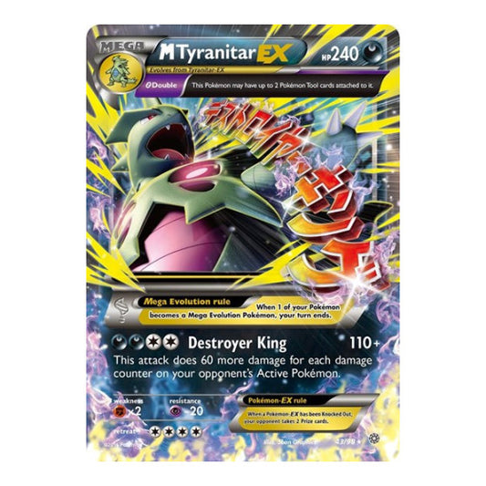 M Tyranitar EX (AOR) #43/98 Ultra Rare XY - Ancient Origins Pokemon: 2015