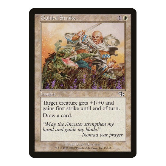 Guided Strike (JUD) #13 Common (Lightly Played) Judgment Magic: The Gathering: 2002
