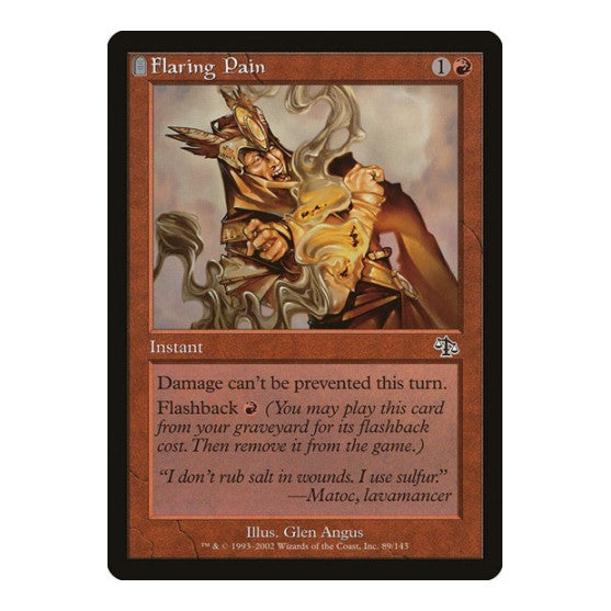 Flaring Pain (JUD) #89 Common (Heavily Played) Judgment Magic: The Gathering: 2002