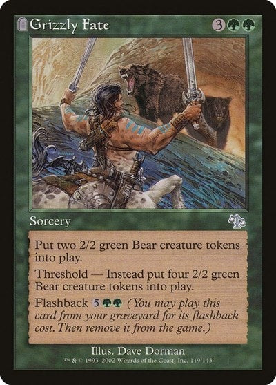Grizzly Fate (JUD) #119 Uncommon (Moderately Played) Judgment Magic: The Gathering: 2002