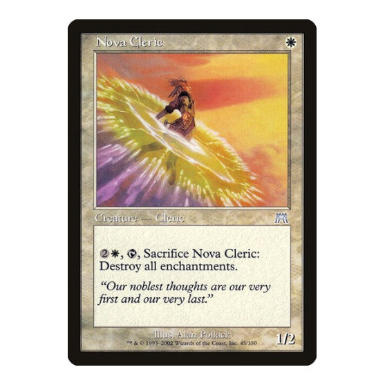 Nova Cleric (ONS) #45 Uncommon (Foil Damaged) Onslaught Magic: The Gathering: 2002