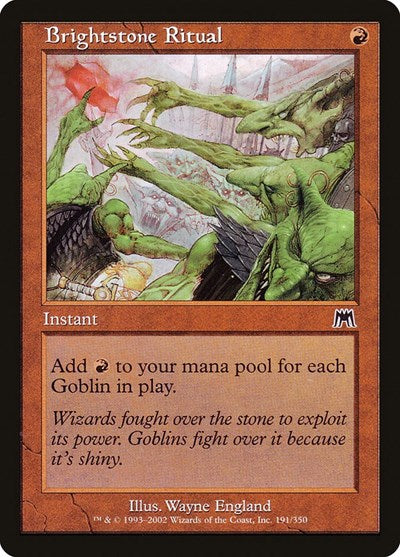 Brightstone Ritual (ONS) #191 Common (Lightly Played) Onslaught Magic: The Gathering: 2002