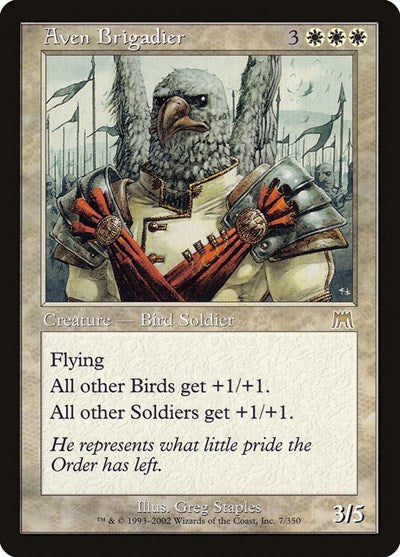 Aven Brigadier (ONS) #7 Rare (Lightly Played) Onslaught Magic: The Gathering: 2002