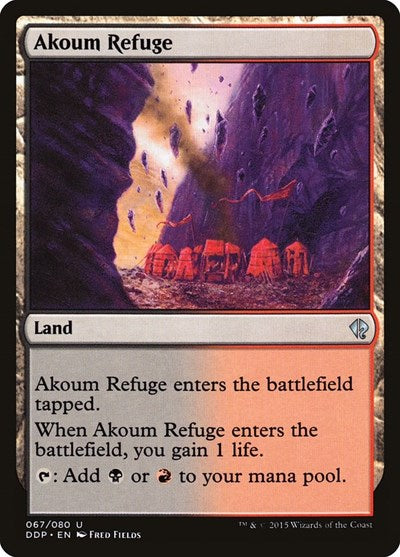 Akoum Refuge (DDP) #67 Uncommon Duel Decks: Zendikar vs. Eldrazi Magic: The Gathering: 2015