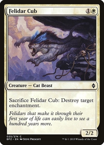 Felidar Cub (BFZ) #25 Common (Lightly Played) Battle for Zendikar Magic: The Gathering: 2015