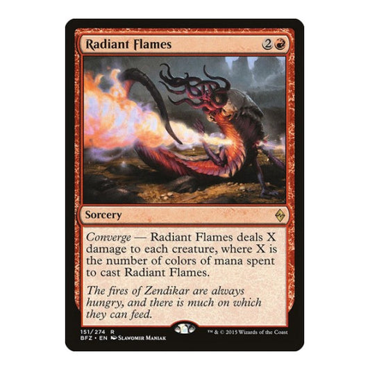 Radiant Flames (BFZ) #151 Rare (Lightly Played) Battle for Zendikar Magic: The Gathering: 2015