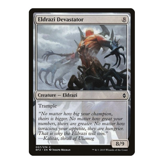 Eldrazi Devastator (BFZ) #7 Common (Lightly Played) Battle for Zendikar Magic: The Gathering: 2015