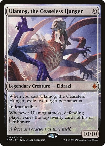 Ulamog the Ceaseless Hunger (BFZ) #15 Mythic Rare (Near Mint) Battle for Zendikar Magic: The Gathering: 2015