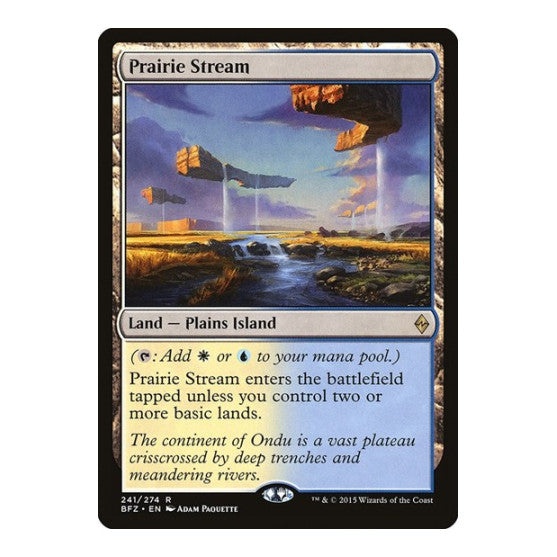 Prairie Stream (BFZ) #241 Rare (Lightly Played) Battle for Zendikar Magic: The Gathering: 2015