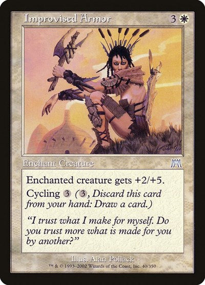 Improvised Armor (ONS) #40 Uncommon (Heavily Played) Onslaught Magic: The Gathering: 2002