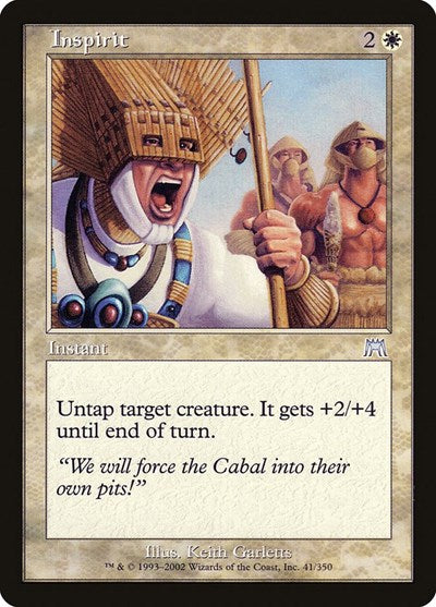 Inspirit (ONS) #41 Uncommon (Moderately Played) Onslaught Magic: 2002