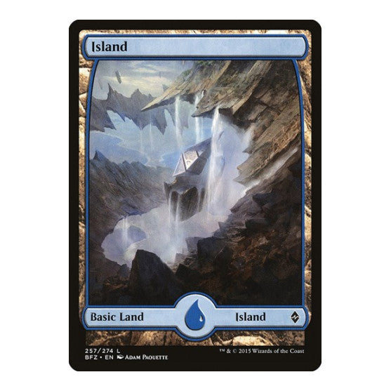 Island (257) - Full Art (BFZ) #257 Land (Lightly Played) Battle for Zendikar Magic: The Gathering: 2015