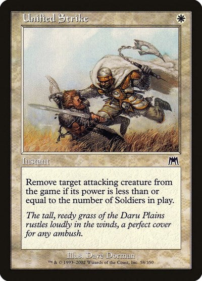 Unified Strike (ONS) #58 Common (Heavily Played) Onslaught Magic: The Gathering: 2002