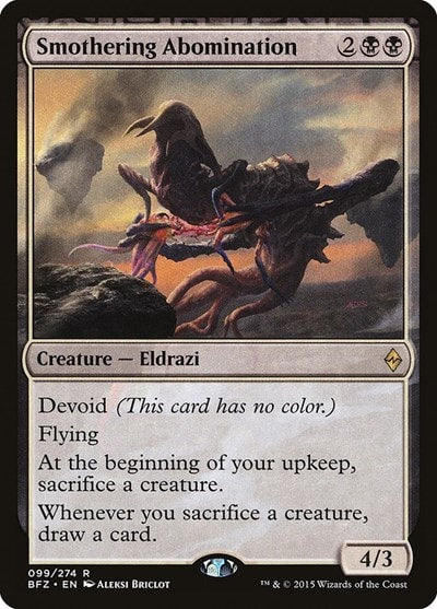Smothering Abomination (BFZ) #99 Rare (Near Mint) Battle for Zendikar Magic: The Gathering: 2015