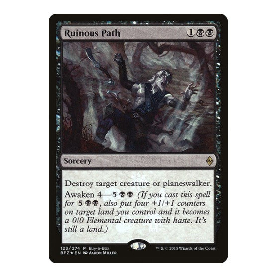 Ruinous Path (BABP) #123 Promo (Foil Lightly Played) Buy-A-Box Promos Magic: The Gathering: 2009
