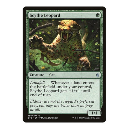Scythe Leopard (BFZ) #188 Uncommon (Moderately Played) Battle for Zendikar Magic: The Gathering: 2015