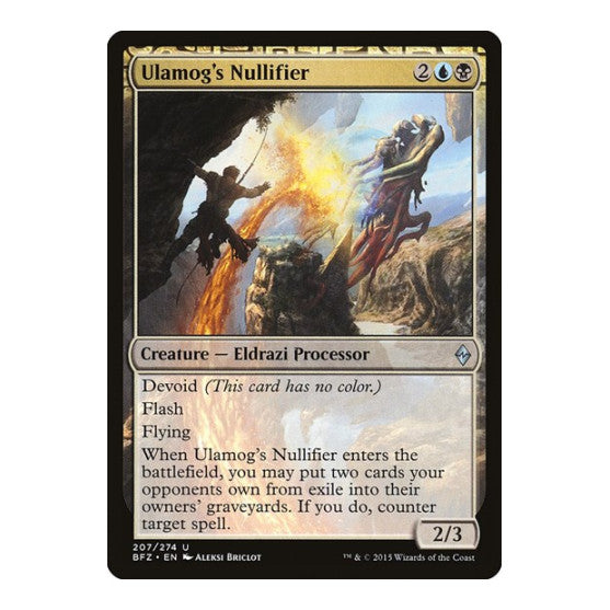 Ulamog's Nullifier (BFZ) #207 Uncommon (Lightly Played) Battle for Zendikar Magic: The Gathering: 2015