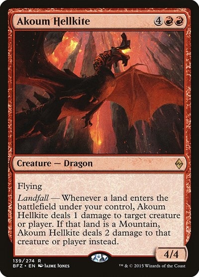 Akoum Hellkite (BFZ) #139 Rare Battle for Zendikar Magic: The Gathering: 2015