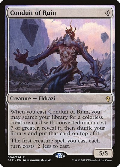 Conduit of Ruin (BFZ) #4 Rare (Near Mint) Battle for Zendikar Magic: The Gathering: 2015