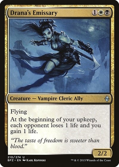 Dranas Emissary (BFZ) #210 Uncommon (Lightly Played) Battle for Zendikar Magic: The Gathering: 2015