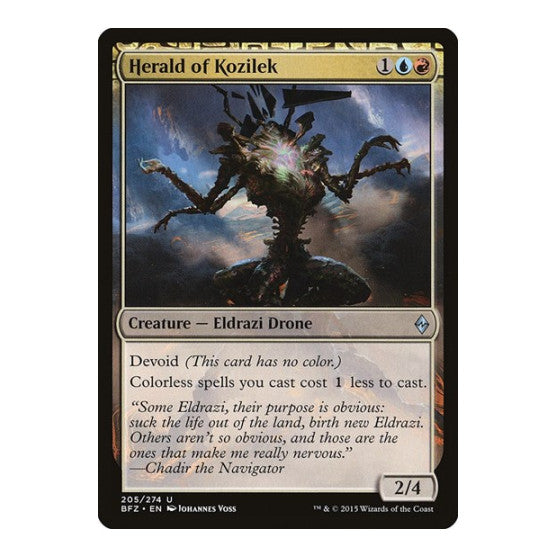 Herald of Kozilek (BFZ) #205 Uncommon (Lightly Played) Battle for Zendikar Magic: The Gathering: 2015