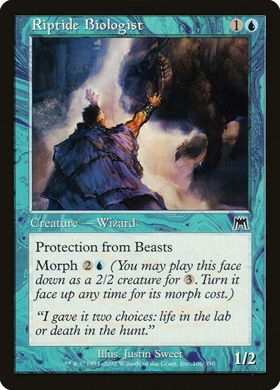 Riptide Biologist (ONS) #106 Common (Moderately Played) Onslaught Magic: The Gathering: 2002