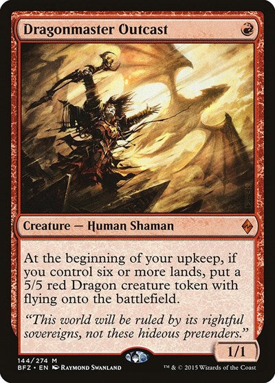 Dragonmaster Outcast (BFZ) #144 Mythic Rare (Lightly Played) Battle for Zendikar Magic: 2015