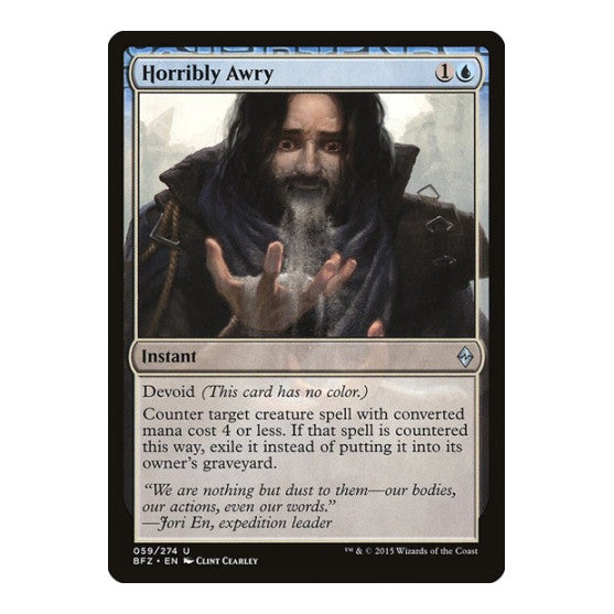 Horribly Awry (BFZ) #59 Uncommon (Lightly Played) Battle for Zendikar Magic: The Gathering: 2015