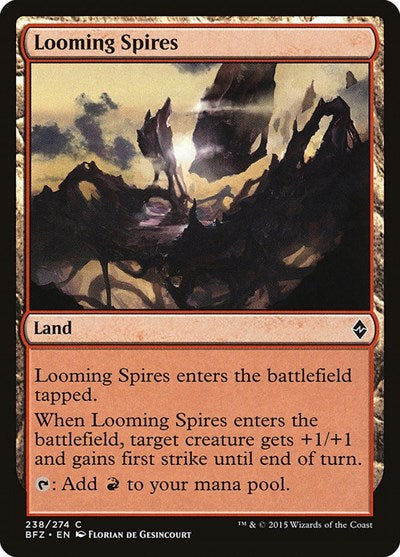 Looming Spires (BFZ) #238 Common (Lightly Played) Battle for Zendikar Magic: 2015
